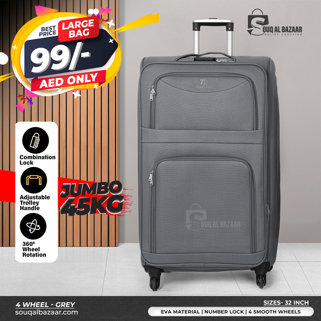 4 Wheel EVA Durable Lightweight Jumbo Travel Luggage Bag