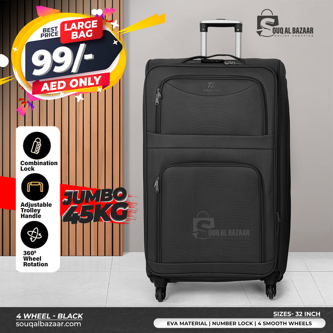 4 Wheel EVA Durable Lightweight Jumbo Travel Luggage Bag