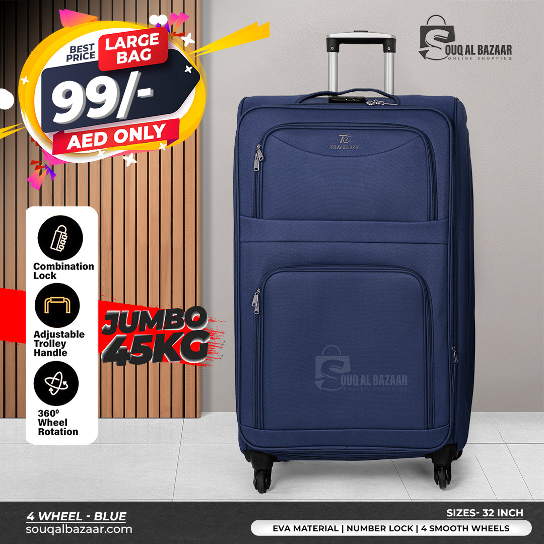 4 Wheel EVA Durable Lightweight Jumbo Travel Luggage Bag
