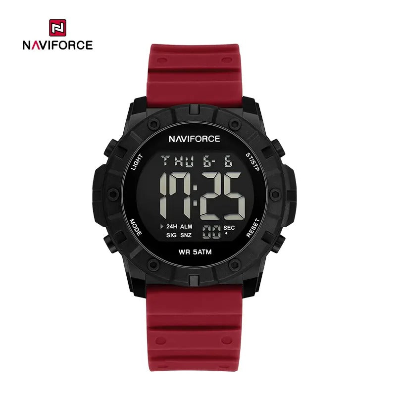NAVIFORCE NF7110 5ATM Waterproof Trendy Watch with Silicone Strap and LED Luminous Sports Design