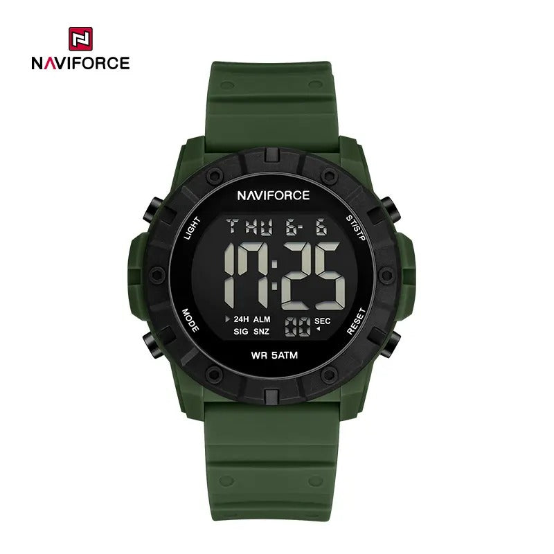 NAVIFORCE NF7110 5ATM Waterproof Trendy Watch with Silicone Strap and LED Luminous Sports Design
