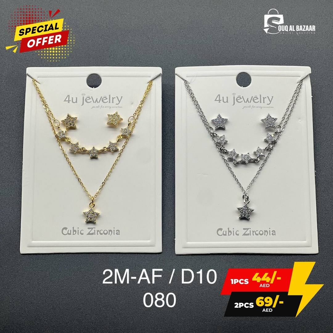 Jewellery Set Elegant Design for Women Cubic Zirconia – Necklace & Earrings