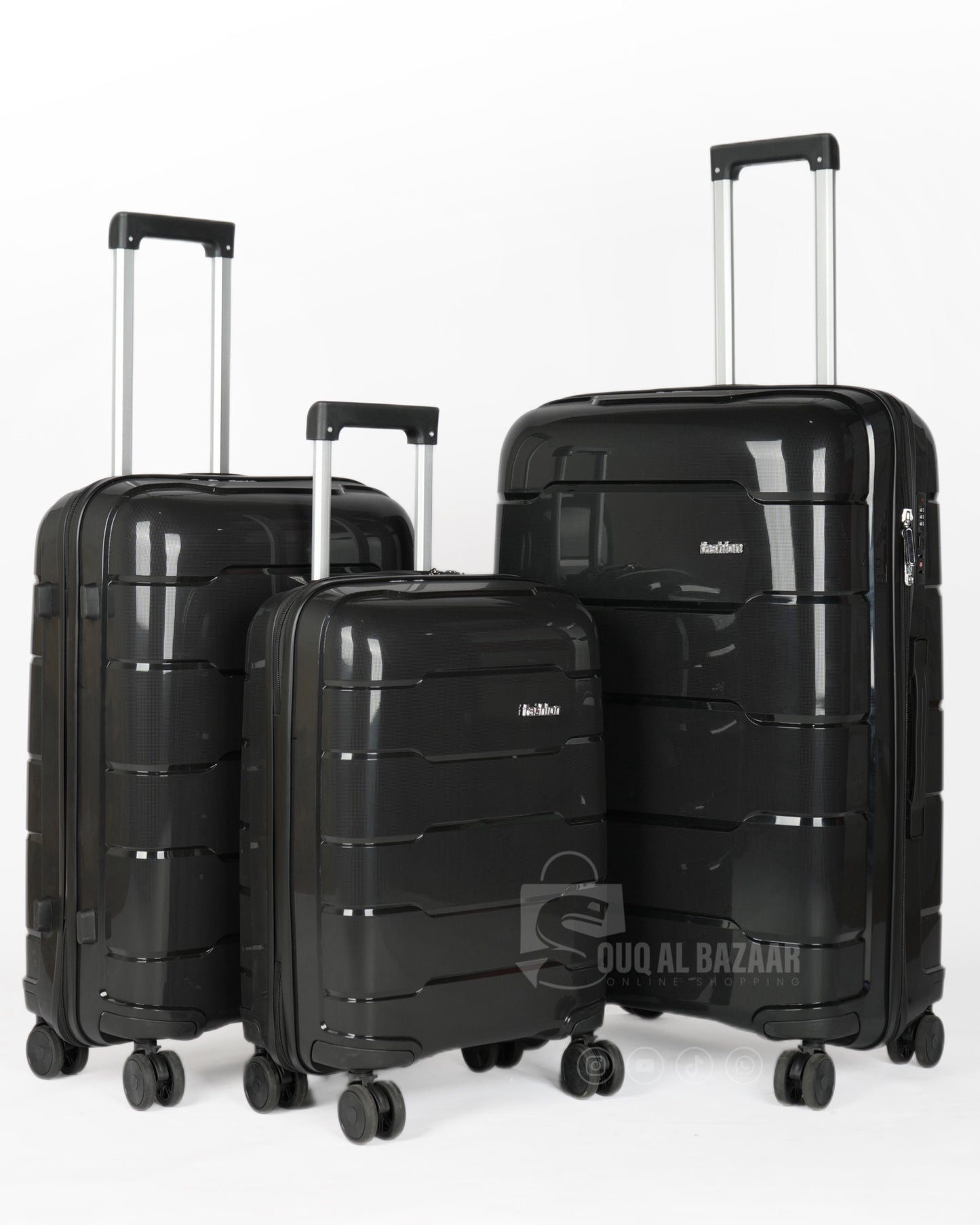 Plume Rubberised PP Unbreakable Travel Luggage