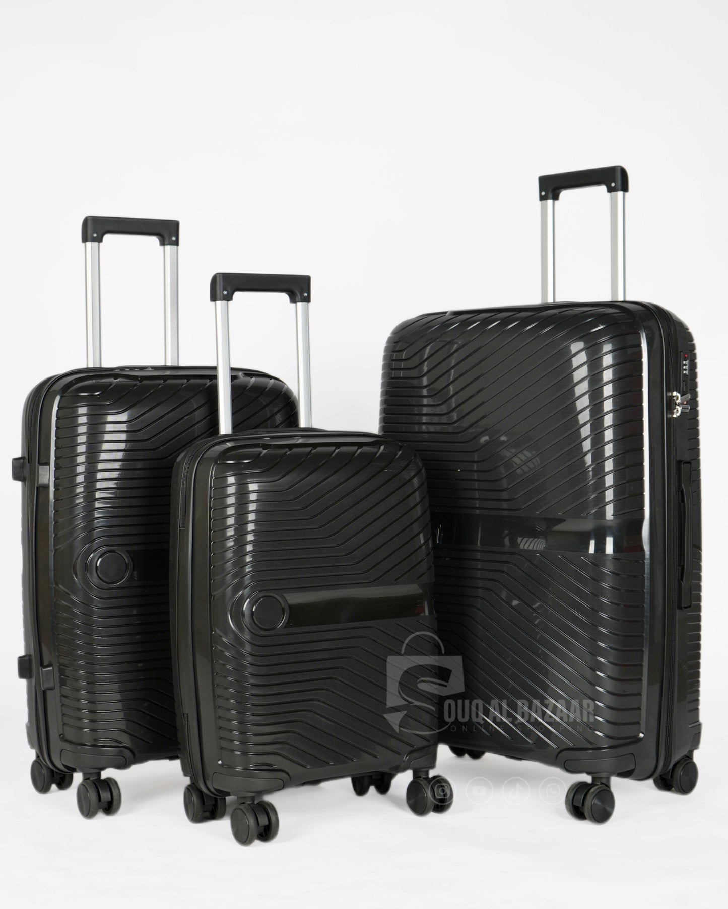 Mate Rubberised PP Unbreakable Travel Luggage