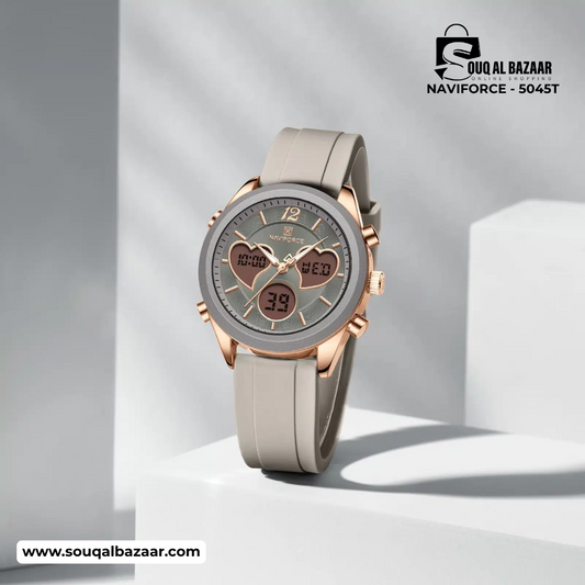 NAVIFORCE NF5045S Women’s Elegant Heart Watch, Silica Strap, Japanese Quartz Movement, Waterproof Watch (Copy)