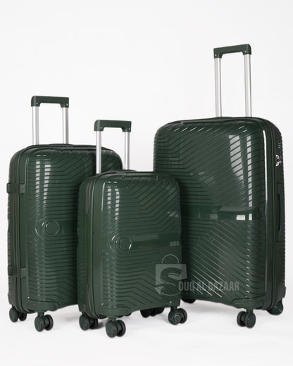 Mate Rubberised PP Unbreakable Travel Luggage