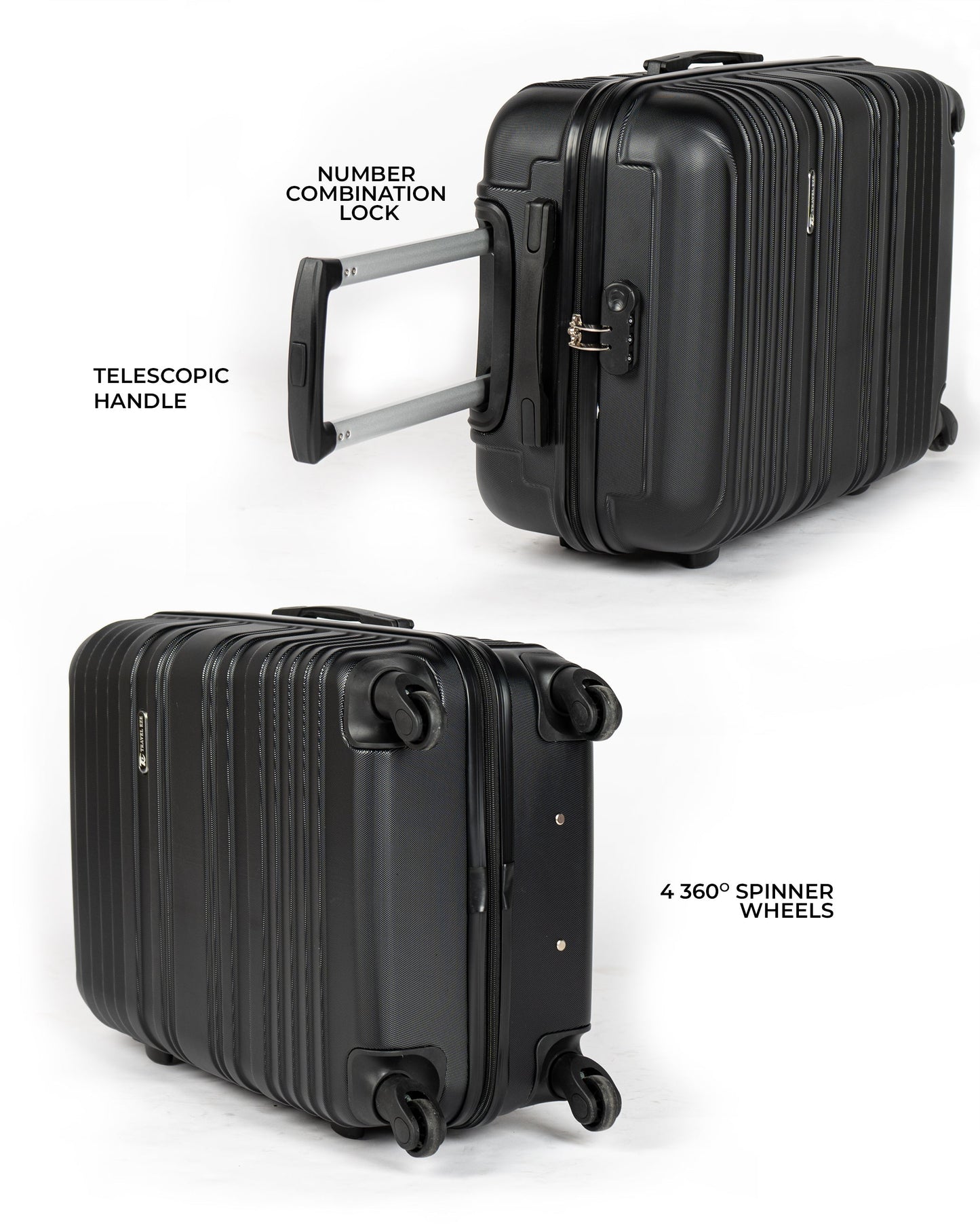 Photon Set of 3 ABS Hardside Travel Luggage Bag