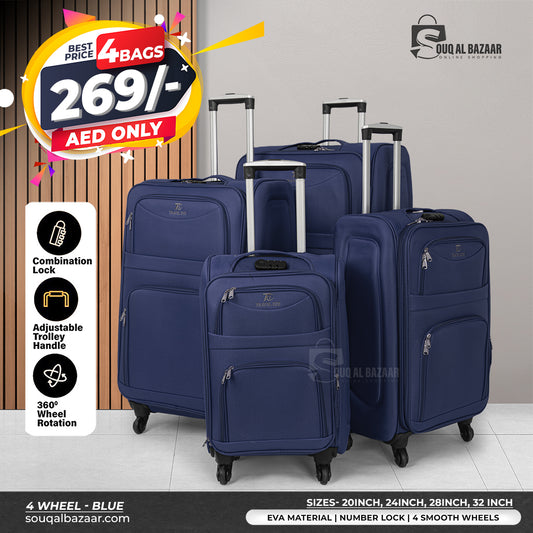 4 Wheel EVA Durable Lightweight 4-Piece Travel Luggage Set