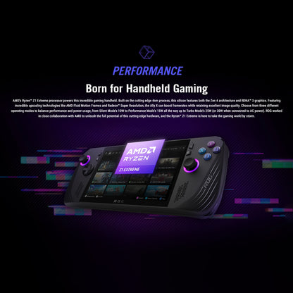 ASUS ROG Ally X RC72LA-NH007W Black - 7 Inch FHD, AMD Ryzen Z1 Extreme, 24GB LPDDR5X RAM, 1TB M.2 SSD (2280), Windows 11 Home