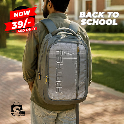 Black Fantasy Trendy Backpack School Bag Designed for Rough & Tough