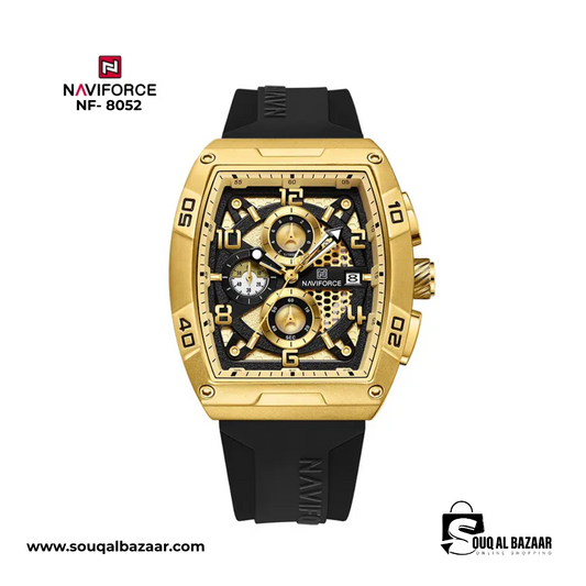 NAVIFORCE NF8052 Barrel-Shaped Case Waterproof Luminous Quartz Multifunction Men’s Watch (Copy)