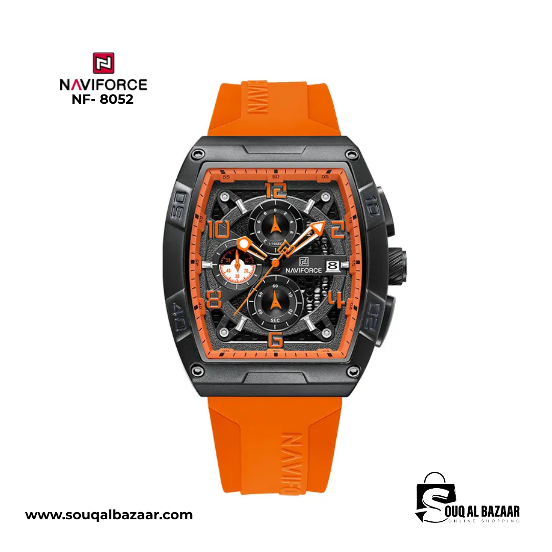 NAVIFORCE NF8052 Barrel-Shaped Case Waterproof Luminous Quartz Multifunction Men’s Watch (Copy)