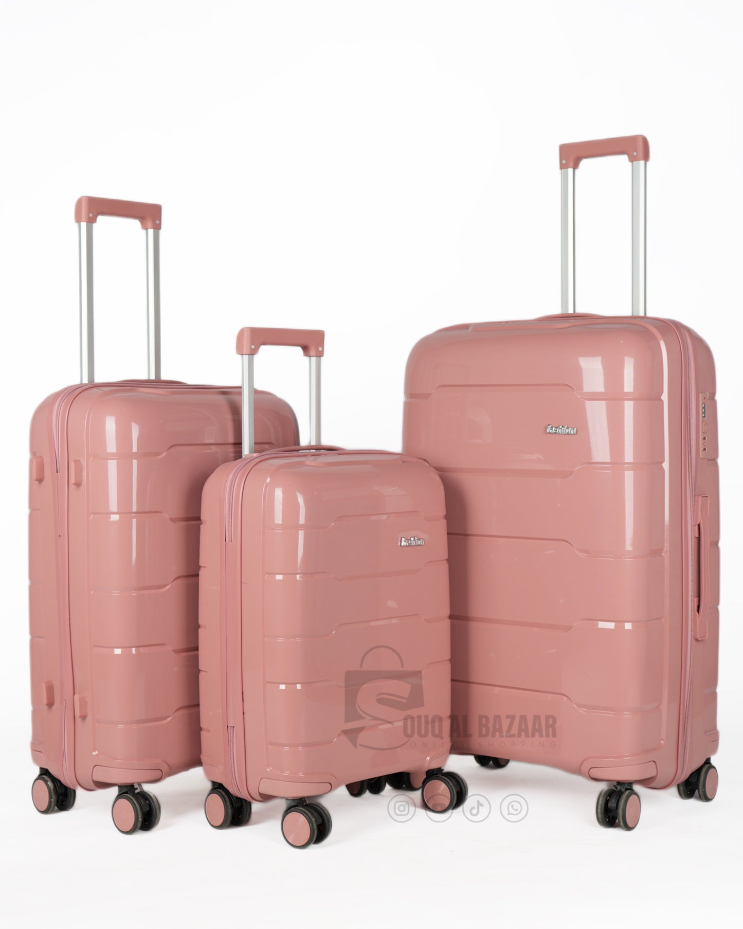 Plume Rubberised PP Unbreakable Travel Luggage