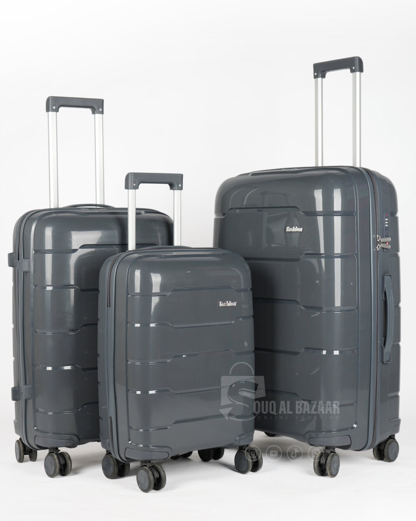 Plume Rubberised PP Unbreakable Travel Luggage