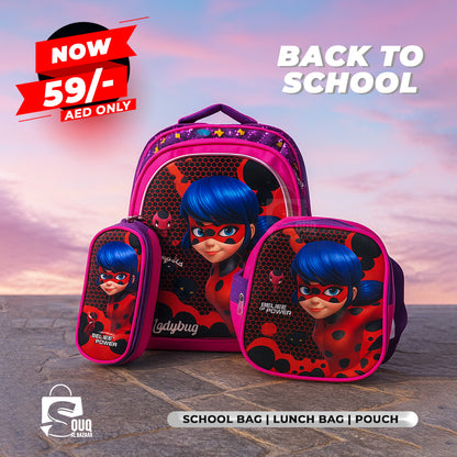 Princess Unicorn Backpack 3pcs Set Kid Child Schoolbag Pencil case Lunch bag