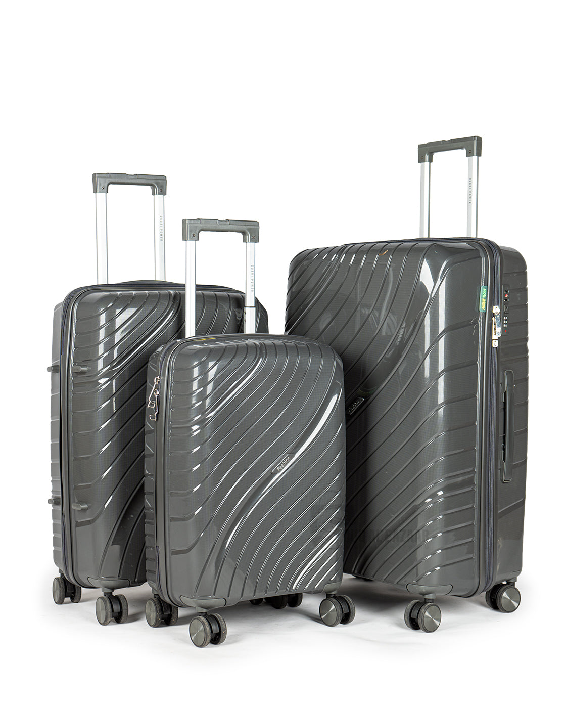 Fashion Anti-Theft PP Luggage Set of 3  Unbreakable Travel Bags