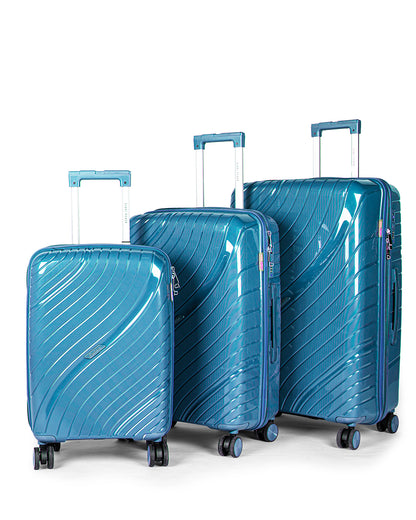 Fashion Anti-Theft PP Luggage Set of 3  Unbreakable Travel Bags