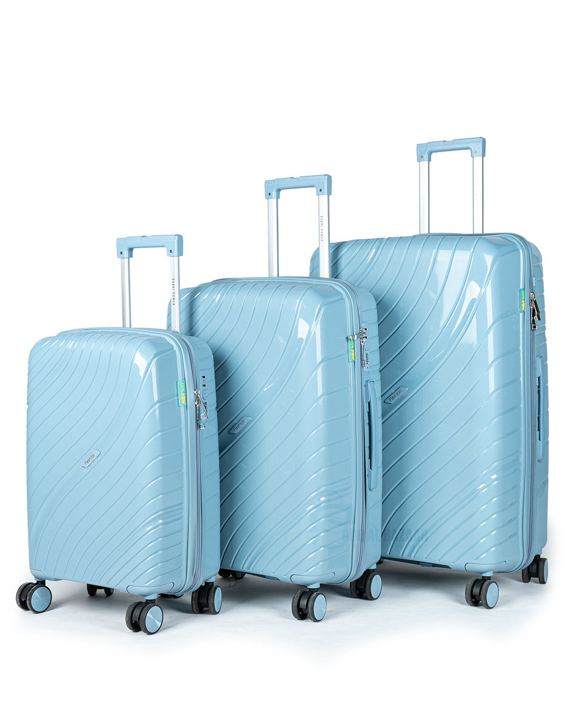 Fashion Anti-Theft PP Luggage Set of 3  Unbreakable Travel Bags