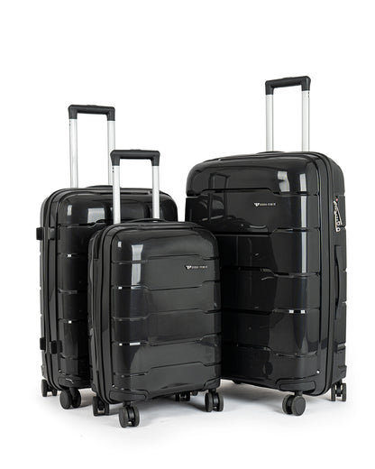 Anti theft Plume Set of 3 Rubberized PP Unbreakable Travel Luggage Bags