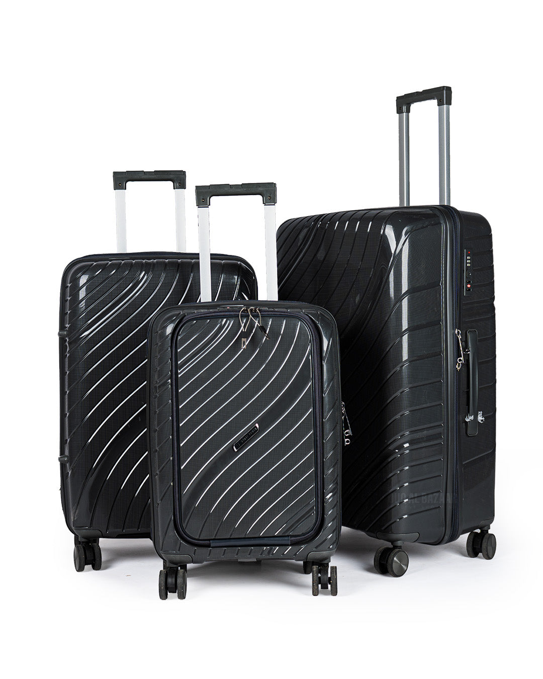 Front Open Anti Theft Zipper PP Unbreakable Travel Luggage Trolley Bag Souq Al Bazaar