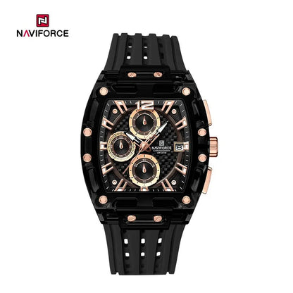 Naviforce NF7105 Sports Transparent Waterproof Quartz Silicone Multifunctional Chronograph Men Watch
