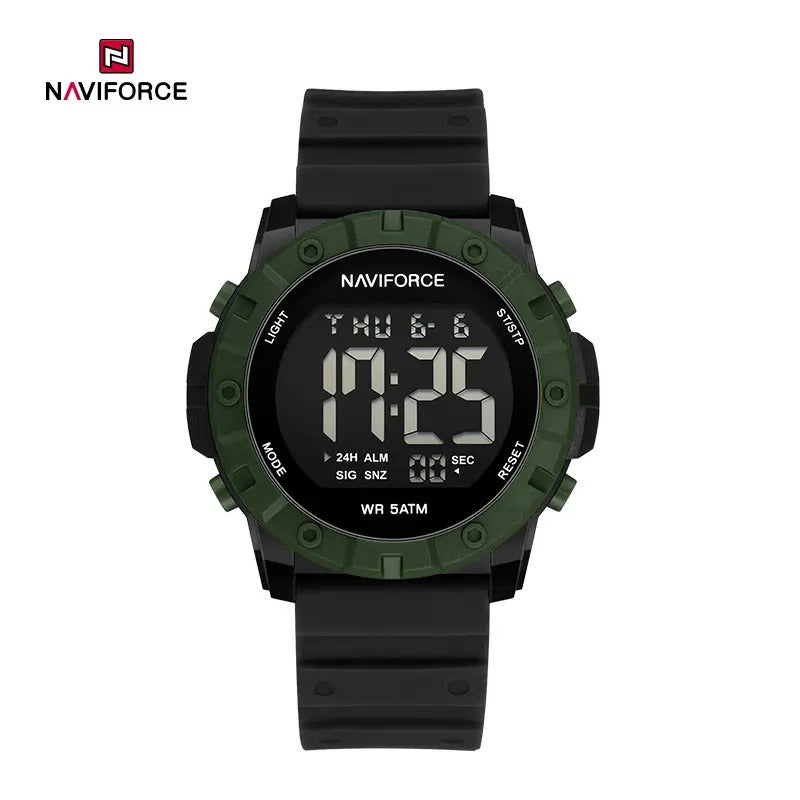 NAVIFORCE NF7110 5ATM Waterproof Trendy Watch with Silicone Strap and LED Luminous Sports Design