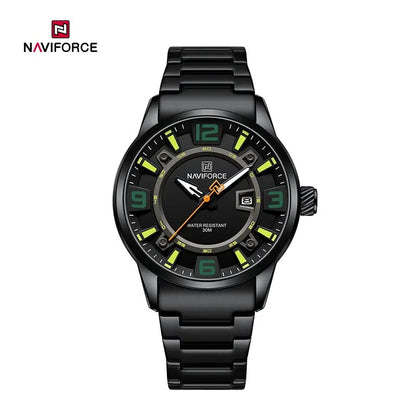NAVIFORCE NF8044 Luminous Waterproof 3D Fun Dial Trendy Stainless Steel Strap watch