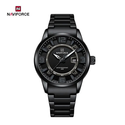 NAVIFORCE NF8044 Luminous Waterproof 3D Fun Dial Trendy Stainless Steel Strap watch