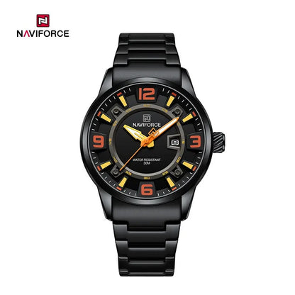 NAVIFORCE NF8044 Luminous Waterproof 3D Fun Dial Trendy Stainless Steel Strap watch