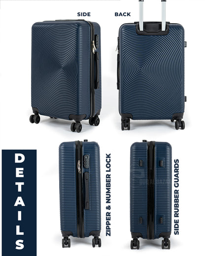 Double Plus ABS Hardcase Light Weight Travel Luggage Set of 3 Bags