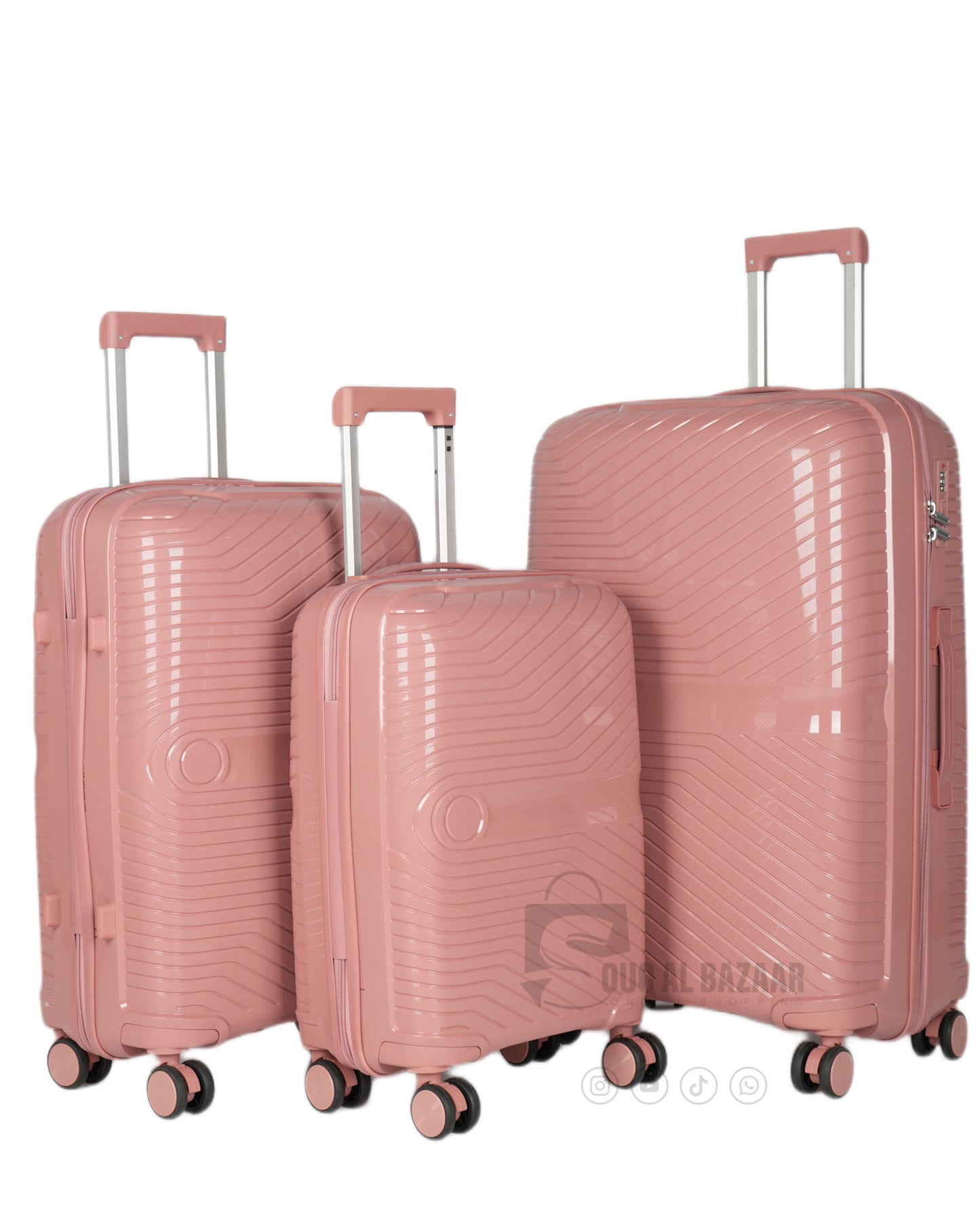 Mate Rubberised PP Unbreakable Travel Luggage