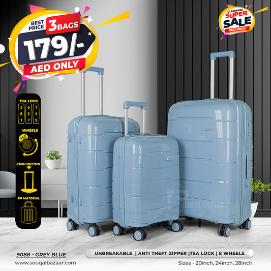 Plume PP Unbreakable Rubberized Travel Luggage Bag With 360° Spinner Wheels