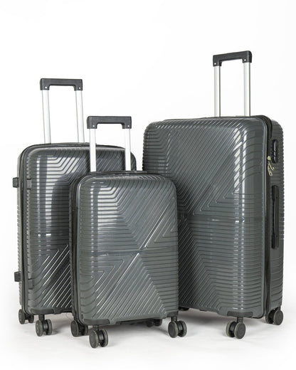 Airconic Set of 3 Rubberised PP Unbreakable Travel Luggage Bags