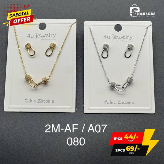 Women's Cubic Zircon – Necklace & Earrings Beautiful Jewellery Set