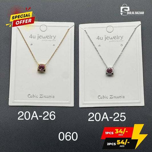 Elegant Jewellery with Zircon Stones Party Wear Cubic Zirconia Necklace