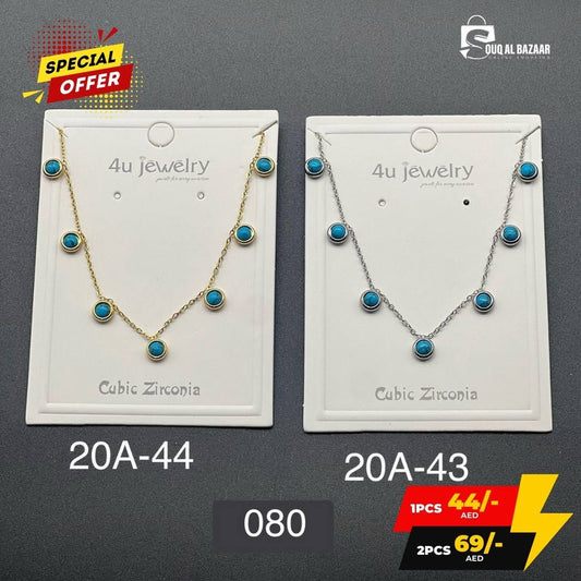 Party Wear Elegant Jewellery with Zircon Stones Cubic Zirconia Necklace