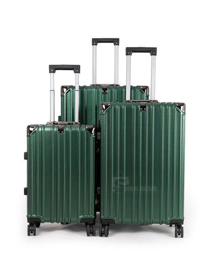 No Zipper Aluminum Frame Polycarbonate Hard Case Luggage with 4 Quite 360° Double Spinner wheels