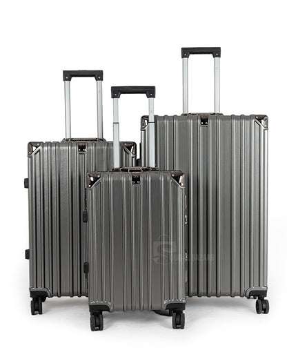 No Zipper Aluminum Frame Polycarbonate Hard Case Luggage with 4 Quite 360° Double Spinner wheels