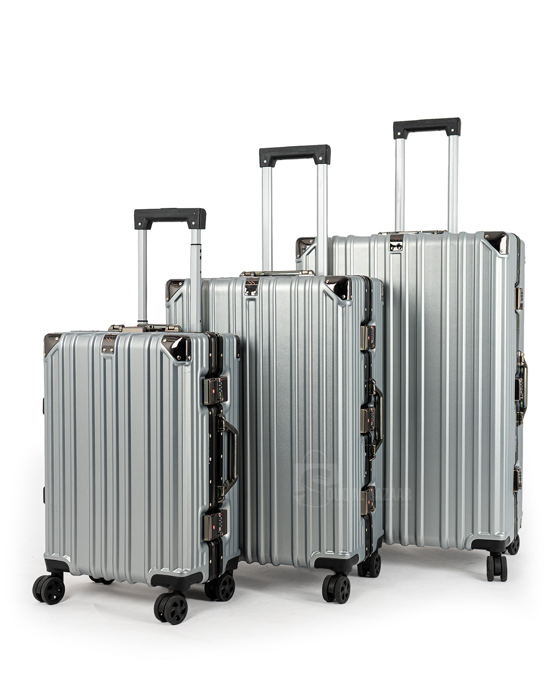 Aluminum Frame PC Hard Case Set of Three Luggage Bags Souq Al Bazaar