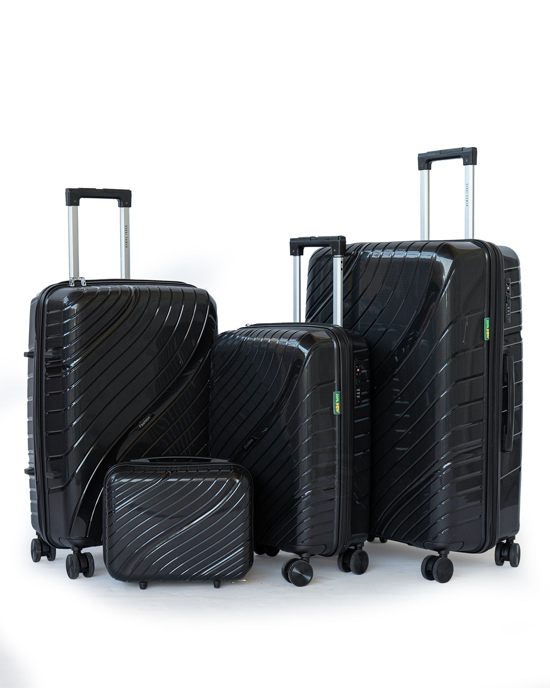 4-Piece Anti-Theft PP Luggage Set – Includes 3 Unbreakable Travel Bags + Beauty Case