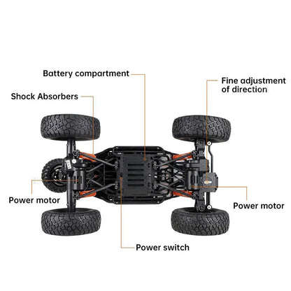 Climbing RC Car 1:10 Scale 2.4GHz 4WD High Speed Fast Remote Control Racing Car Kids Gift