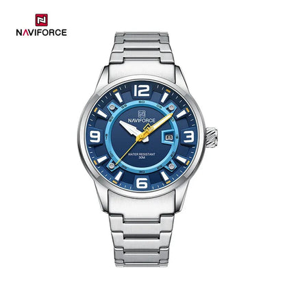 NAVIFORCE NF8044 Luminous Waterproof 3D Fun Dial Trendy Stainless Steel Strap watch