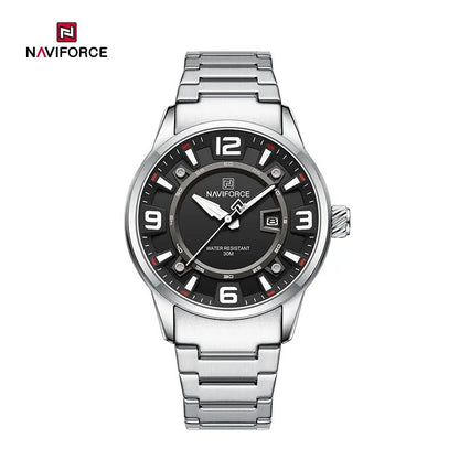 NAVIFORCE NF8044 Luminous Waterproof 3D Fun Dial Trendy Stainless Steel Strap watch