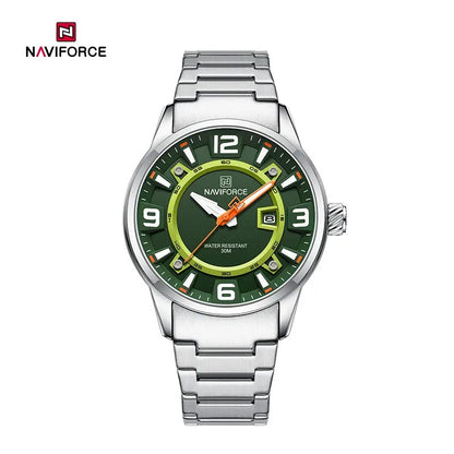 NAVIFORCE NF8044 Luminous Waterproof 3D Fun Dial Trendy Stainless Steel Strap watch