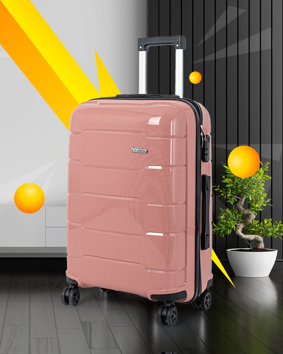 Plume Rubberized PP Unbreakable Travel Luggage