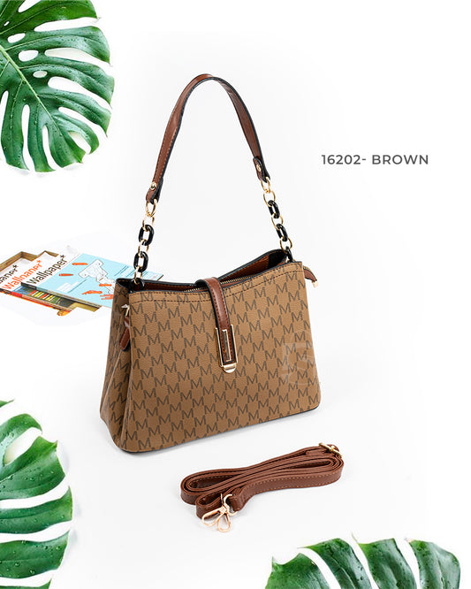 All Over Print Crossbody Shoulder Bag with Double Strap
