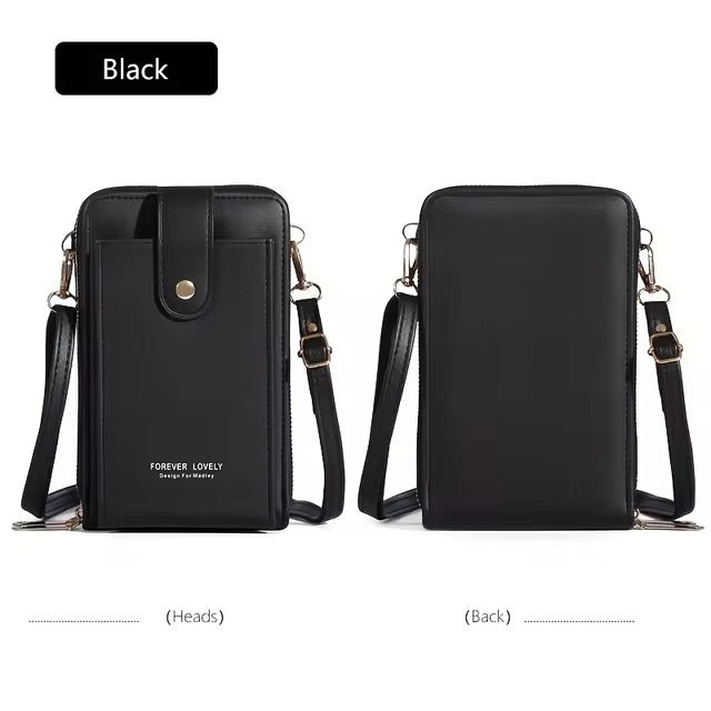 Three Layer Small Crossbody Shoulder Bag with Adjustable Strap Phone bag