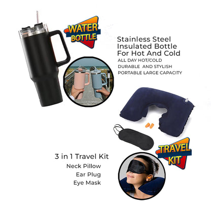 Super Combo 3 Bags Light Weight ABS With Water Bottle & Travel Kit