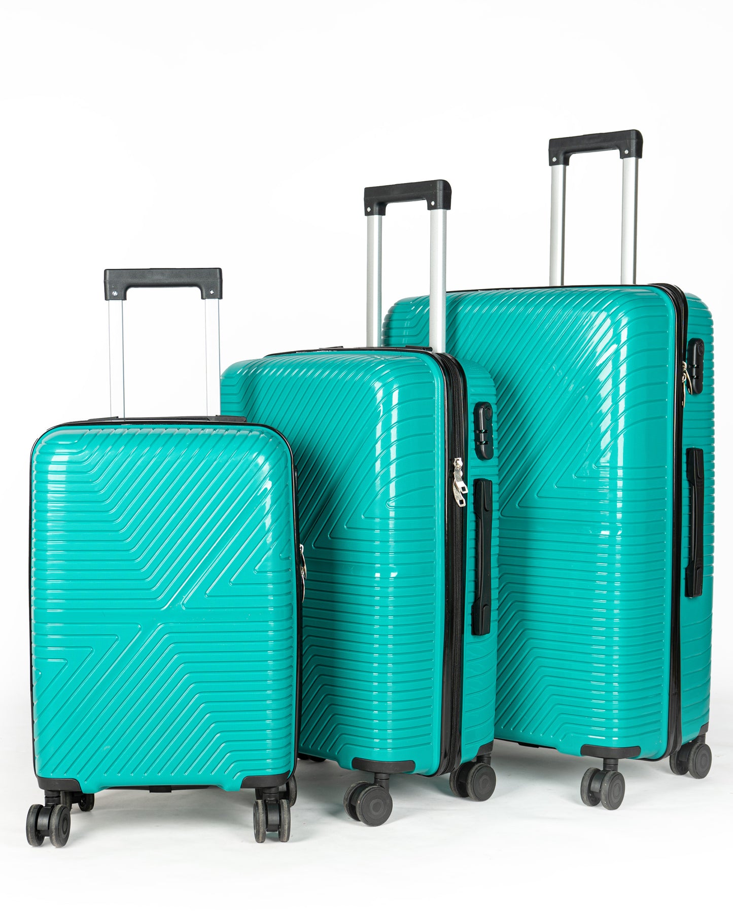 Airconic Set of 3 Rubberised PP Unbreakable Travel Luggage Bags