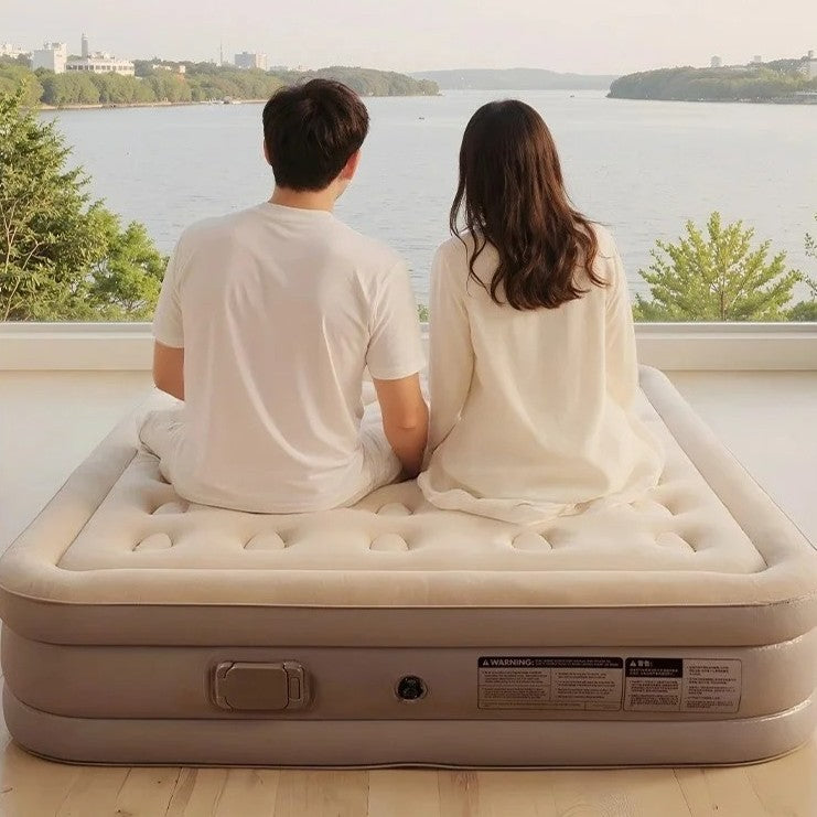 Outdoor Camping Inflatable Automatic Air Bed With Electric Air Pump